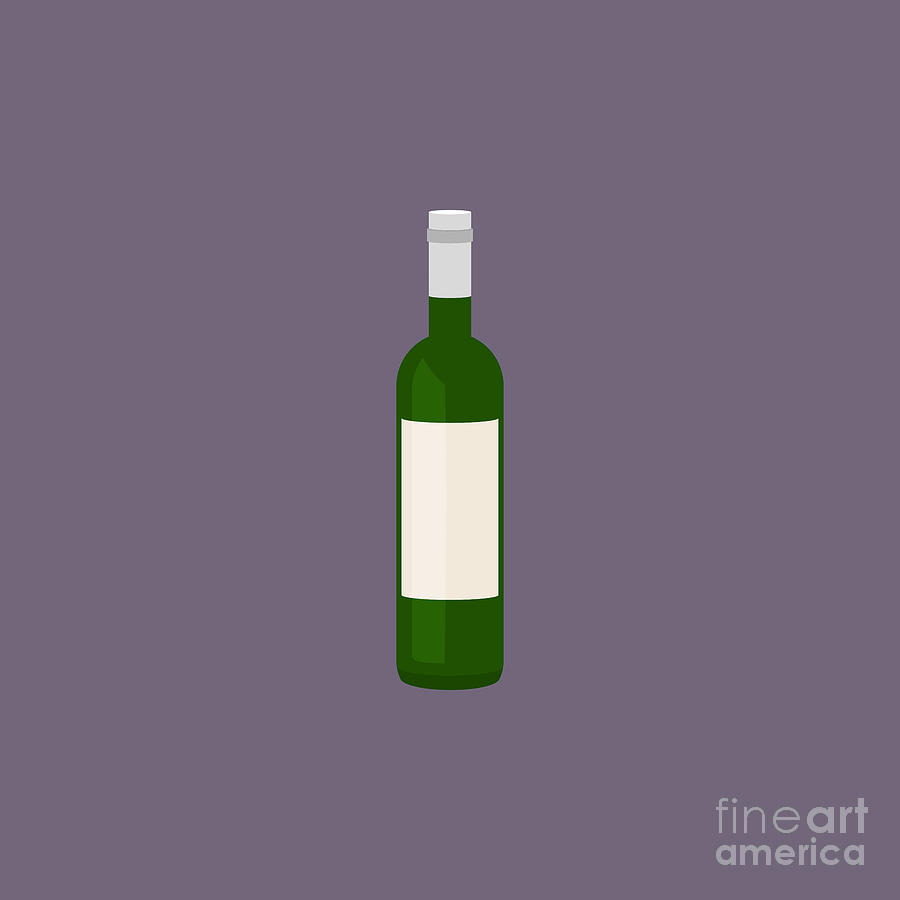 Wine Bottle Vector Digital Art