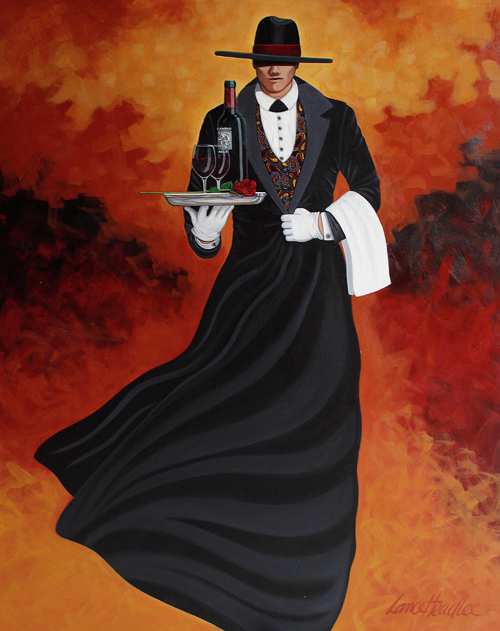 Wine Butler Painting by Lance Headlee