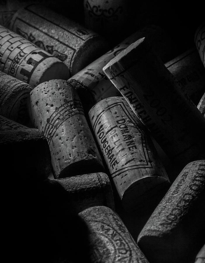 Wine Corks Black And White #89 Photograph