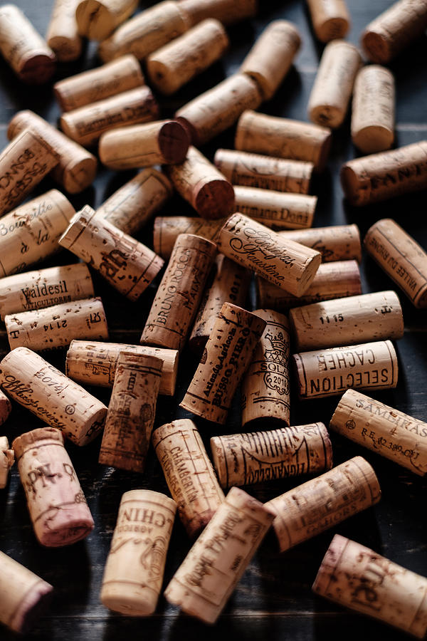 Wine Corks With Brand Names And Logos. Photograph by Supermimicry