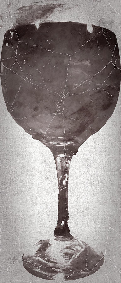 Wine Glass Old Photo  Photograph by Cathy Anderson