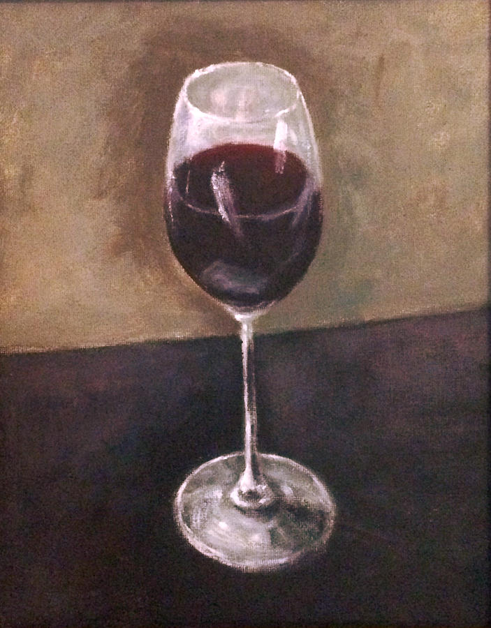 Wine glass Painting by Sofia Oskarsson - Fine Art America