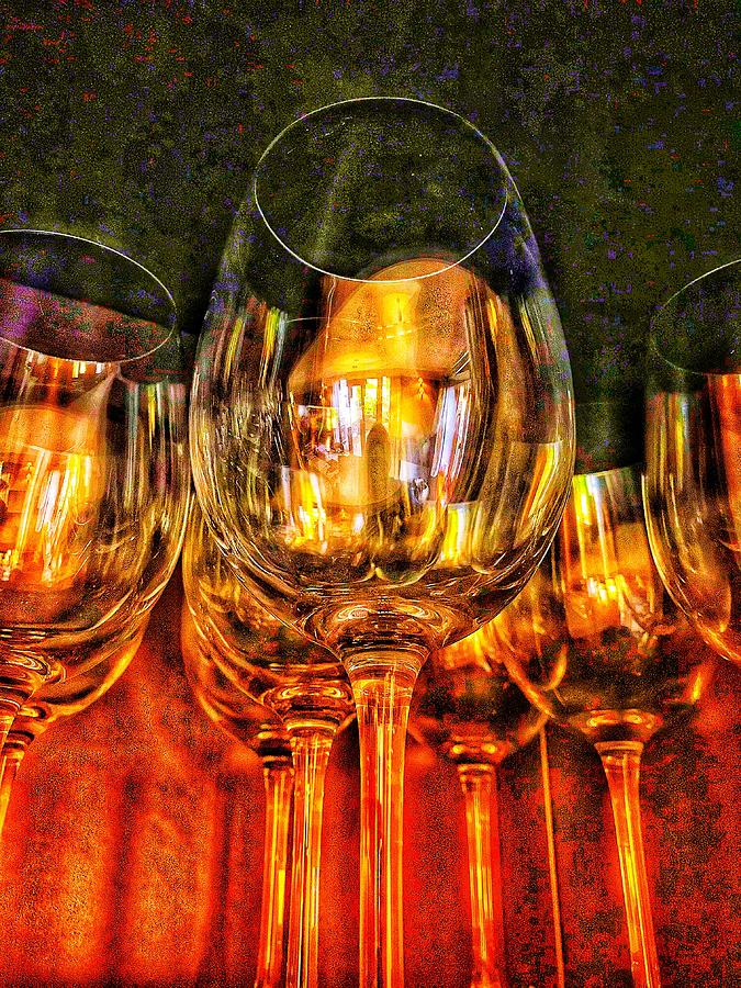 Wine glasses Photograph by Chris Clark