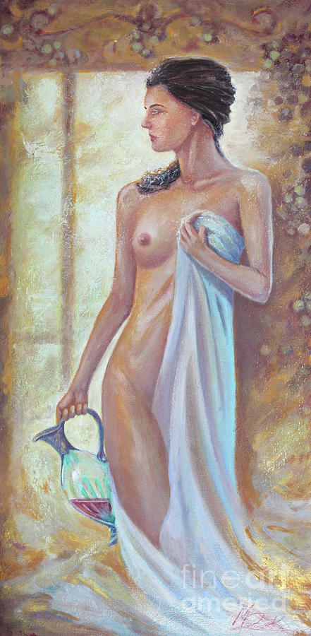 Wine Goddess Painting by Michael Rock