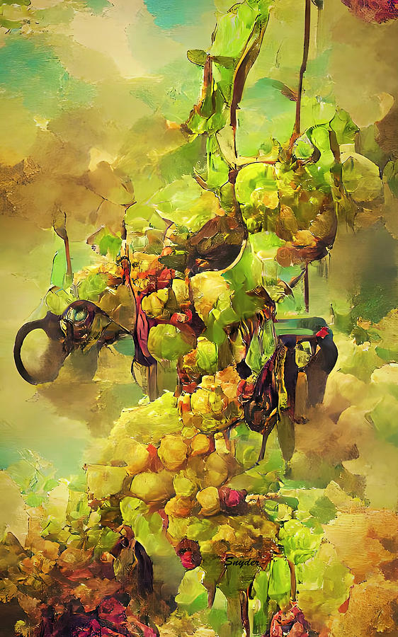 Wine Grapes from the Steampunk Vineyard AI  Digital Art by Floyd Snyder