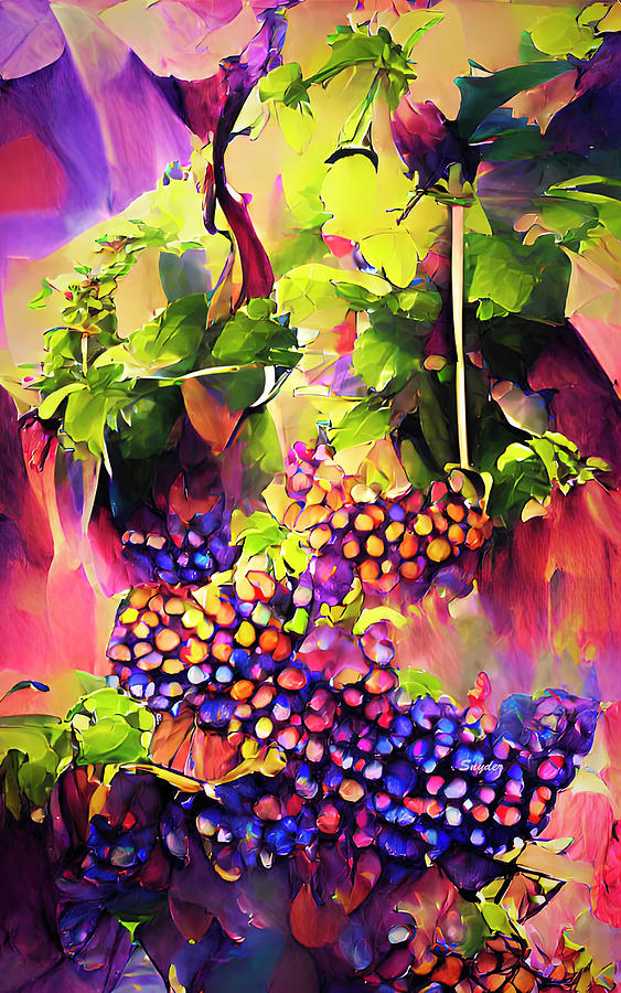 Wine Grapes From the Steampunk Winery AI Digital Art by Floyd Snyder