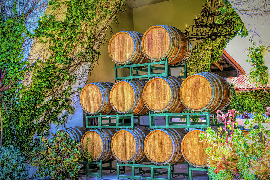 Wine on a Rack  Photograph by Barbara Snyder