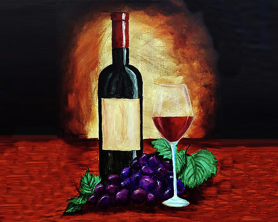 Wine Painting by Rodney D Butler