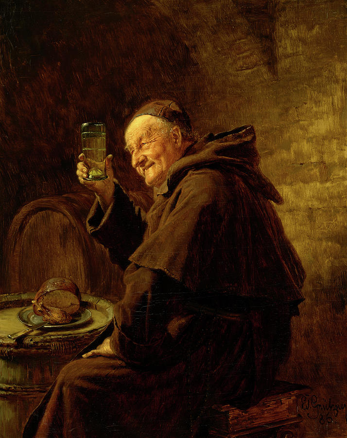 - America Fine Testing, Art by Wine Eduard Grutzner 1886 Painting von