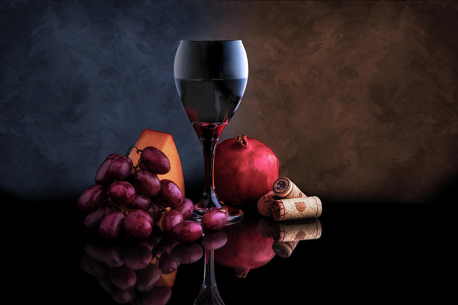 Wine with Fruit and Cheese Photograph by Tom Mc Nemar