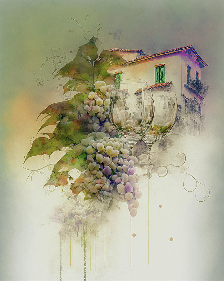 Winery Digital Art by Anna Rumiantseva