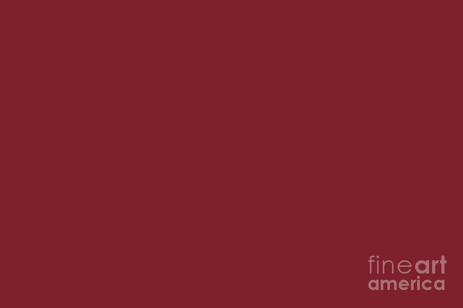 Winery Red Solid Color PANTONE 19-1537 2022 Autumn/Winter Key Color - Shade - Hue - Colour Digital Art by PIPA Fine Art - Simply Solid