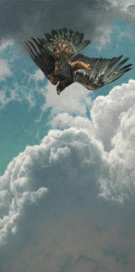 American Eagle Painting - Wing Over by Greg Beecham