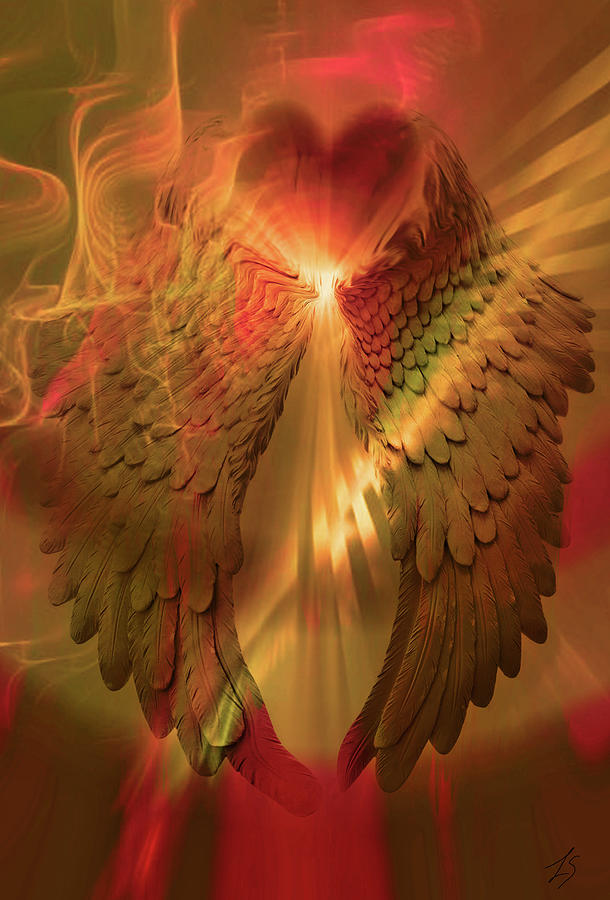 Winged Heart Digital Art by Linda Sannuti