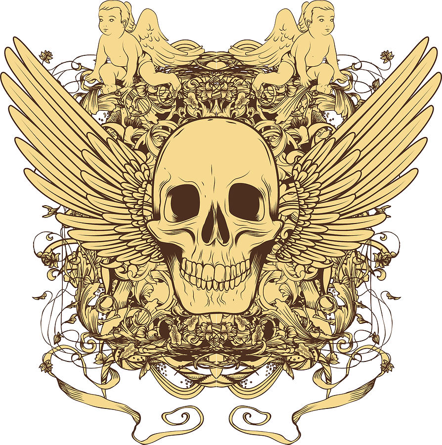 Winged Skull Digital Art By Jacob Zelazny Fine Art America 