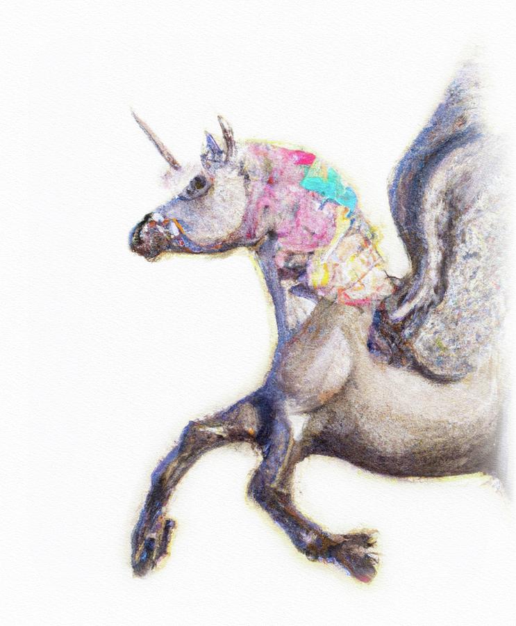 Winged Unicorn Painting by Sarah Kirk - Fine Art America