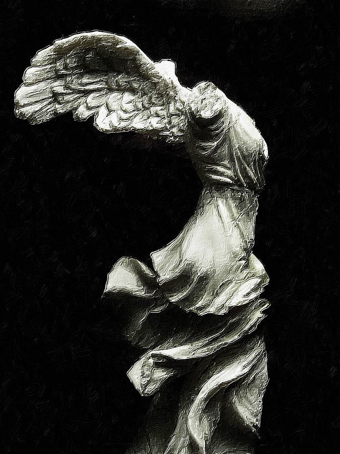 Winged Victory Statue Sculpture Study Painting by Tony Rubino