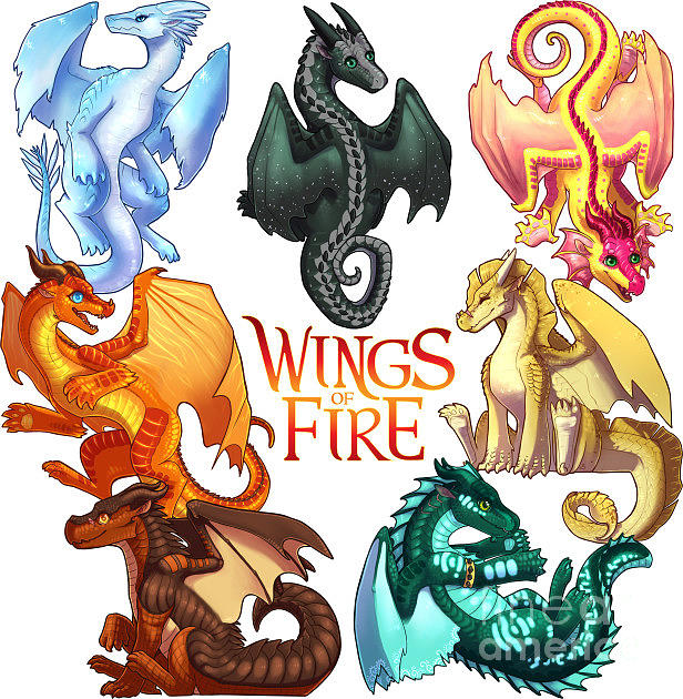 Wings of Fire Jade Winglet Dragonets Drawing by Edward J Burrell