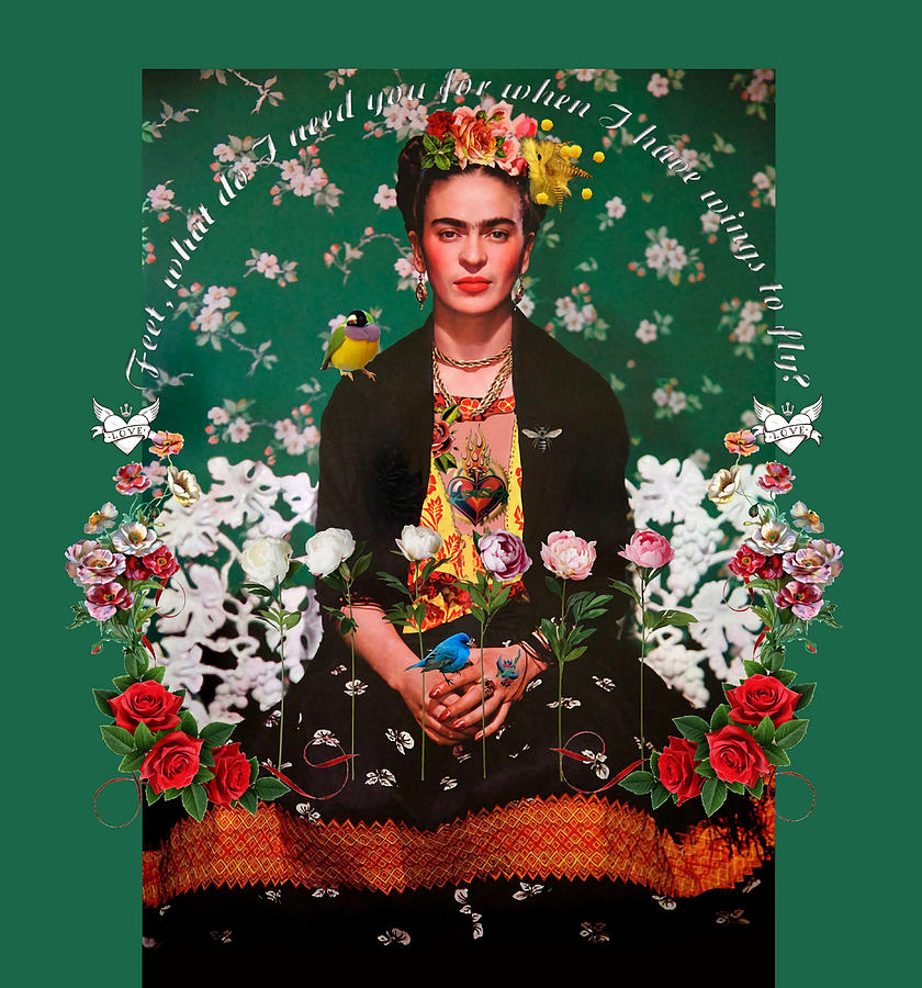 Wings to Fly Frida Kahlo Poster Painting by Walker Cook | Fine Art America