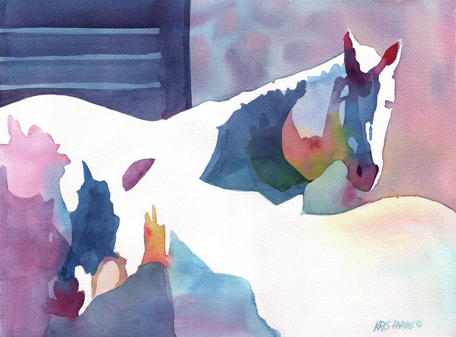 Horse Painting - Winnie and Nick by Kris Parins