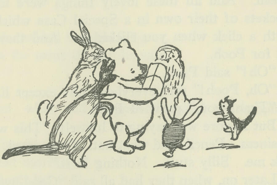 Winnie-the-Pooh 1926 - A Present for Pooh Drawing by Ernest H Shepard ...