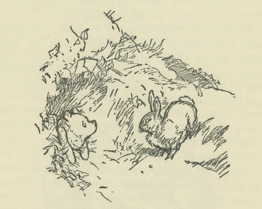 Winnie-the-Pooh 1926 - Are You Stuck Drawing by Ernest H Shepard - Fine ...