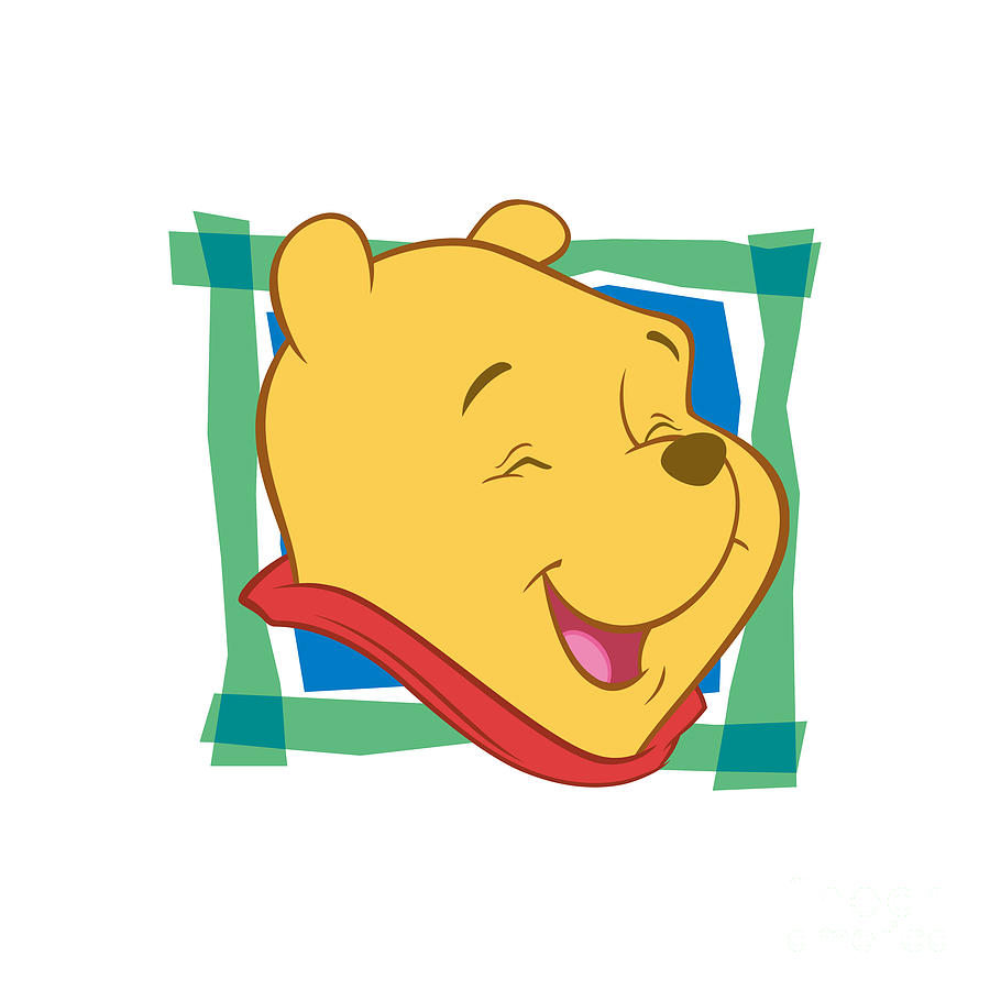 winnie the pooh face outline