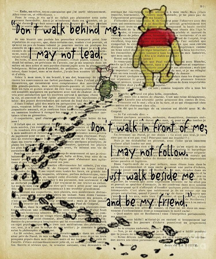 Winnie The Pooh Don't Walk Behind Me Digital Art by Trindira A