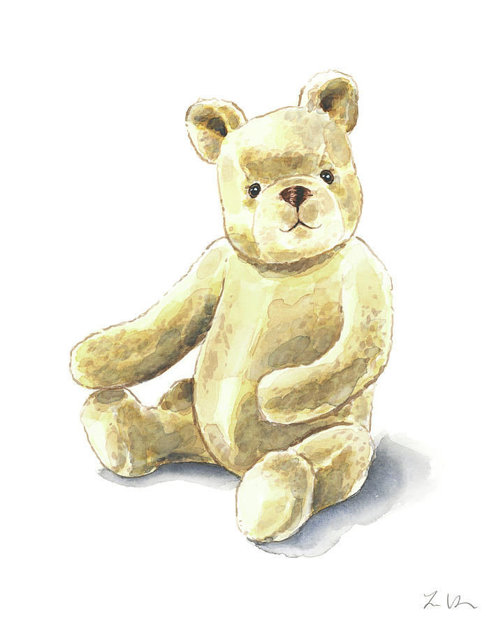 Winnie the Pooh Teddy Bear Painting by Laura Row - Fine Art America