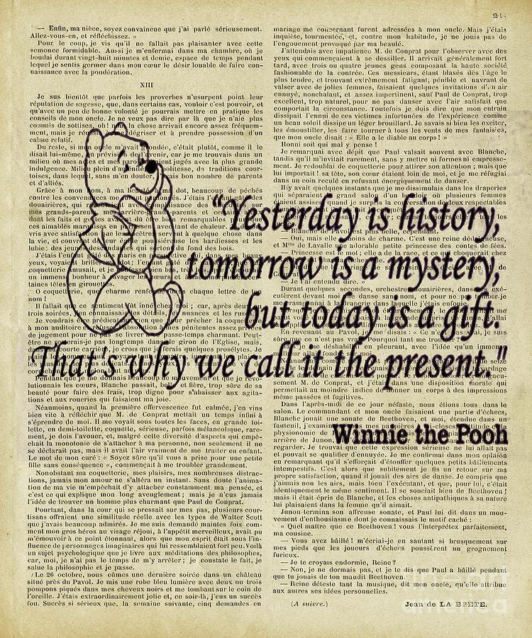 Winnie The Pooh Yesterday Is History Digital Art By Trindira A