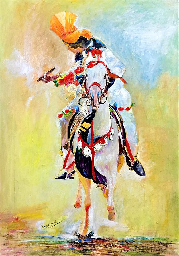 Winning moment Painting by Khalid Saeed