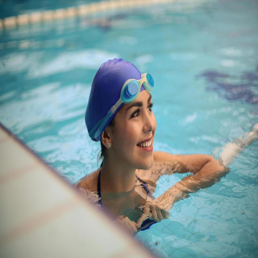 Goggle Photograph - Winning swim by Anna White