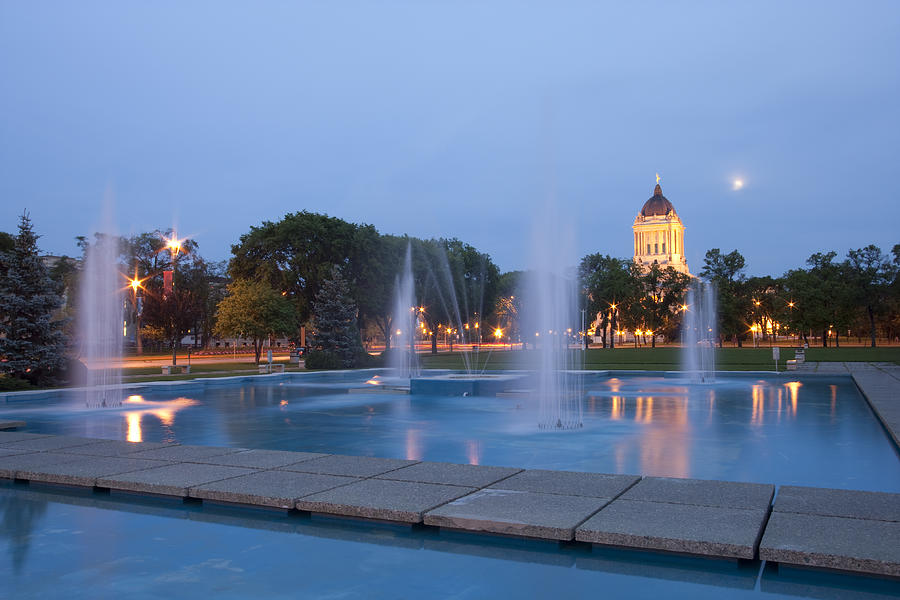 Winnipeg City Fountain Photograph by Mysticenergy