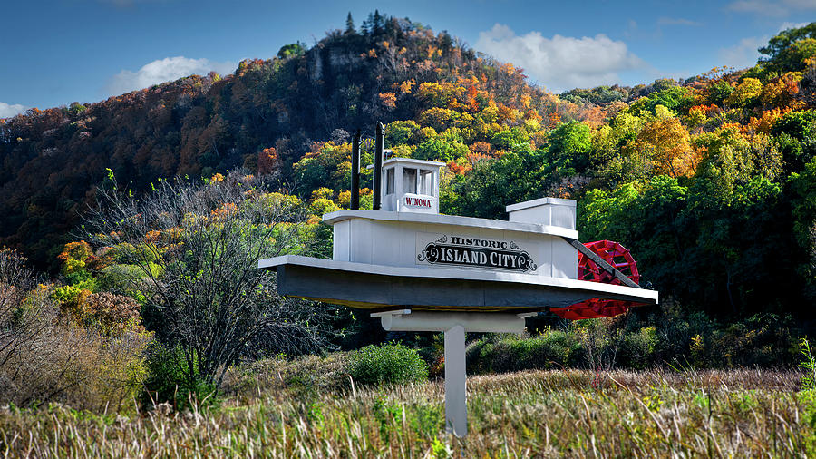 Winona steamboat sign Photograph by Al  Mueller