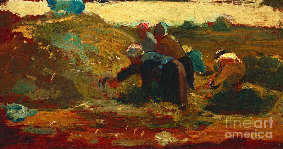 Winslow Homer - Women Working in a Field Painting by Alexandra Arts