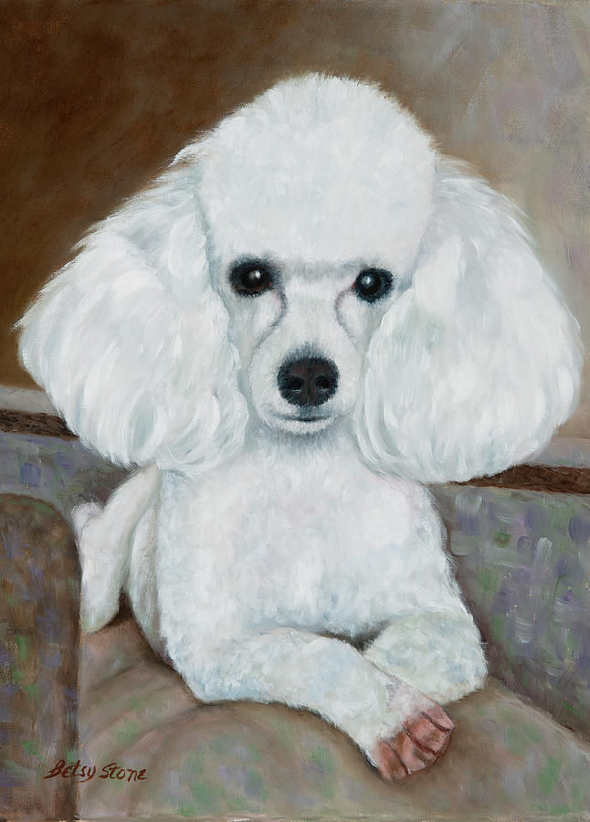 Poodle Painting - Winston by Alice Betsy Stone Poodle Painting - Winston by Alice Betsy Stone