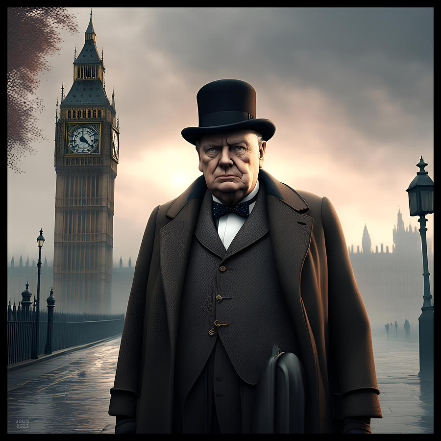 Winston Churchill Big Ben Drawing