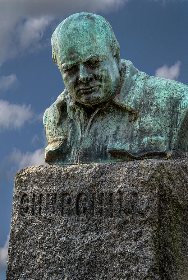 Winston Churchill Sculpture Copenhagen Photograph by Phil Cardamone