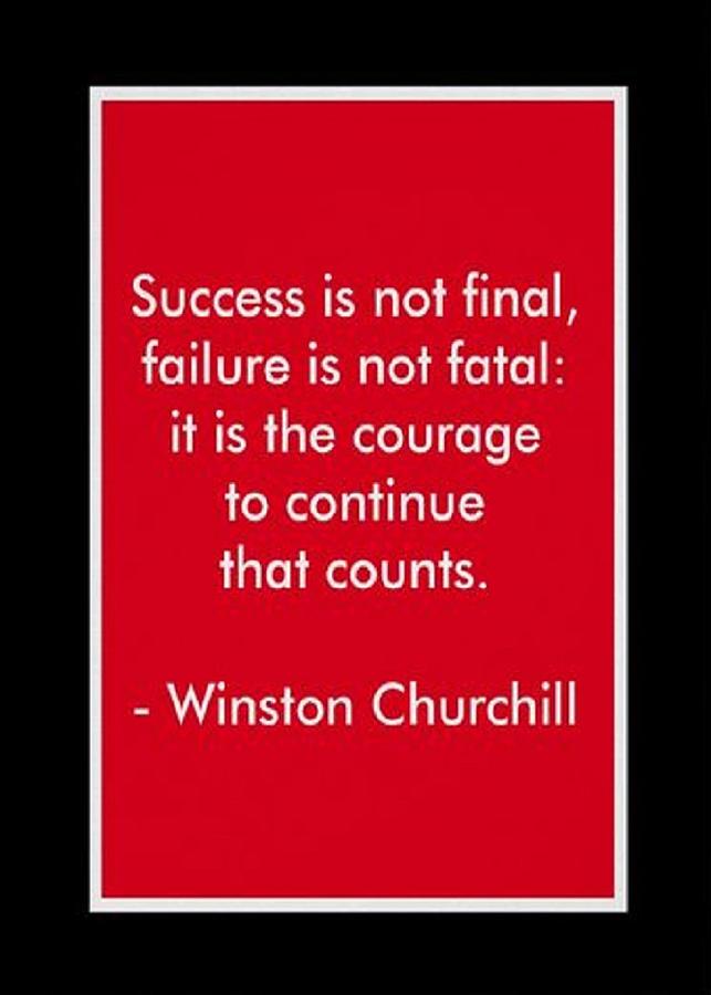 Winston Churchill Success Quote Digital Art by Corbin Henry - Fine Art ...