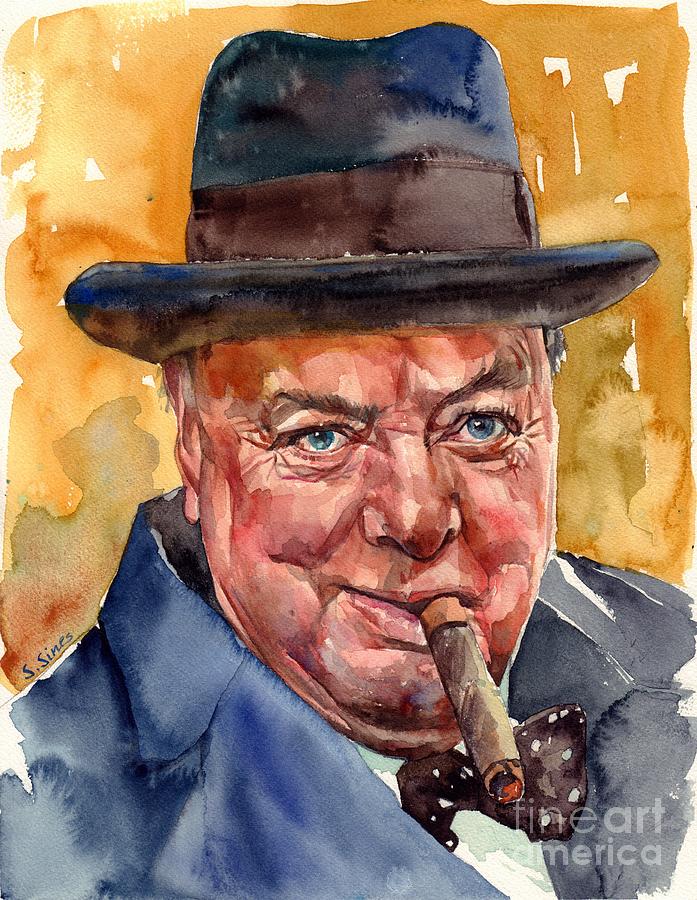 Winston Churchill Painting - Winston Churchill by Suzann Sines