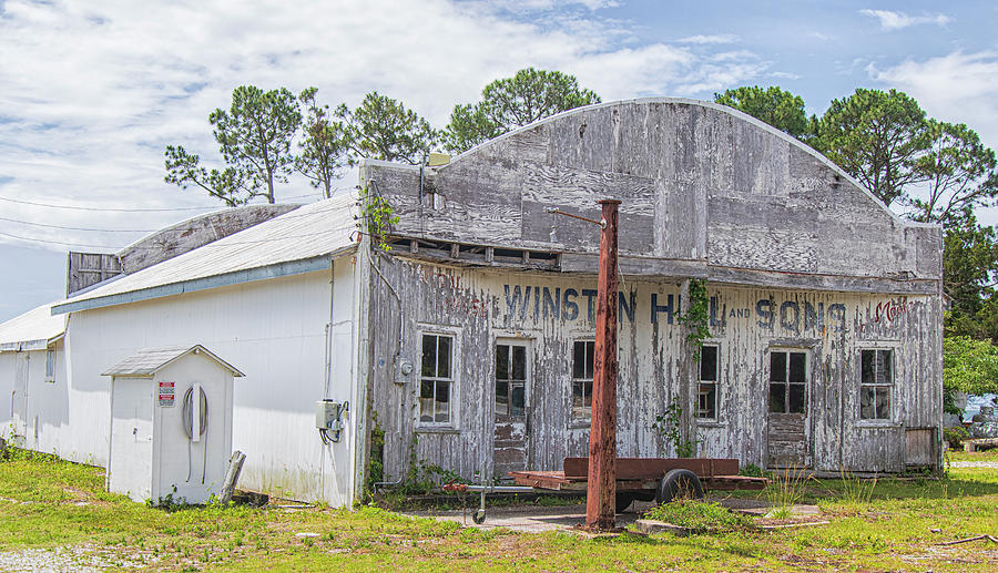 Old Building Photograph - Winston HIll and Sons Rustic Store - Atlantic North Carolina by Bob Decker
