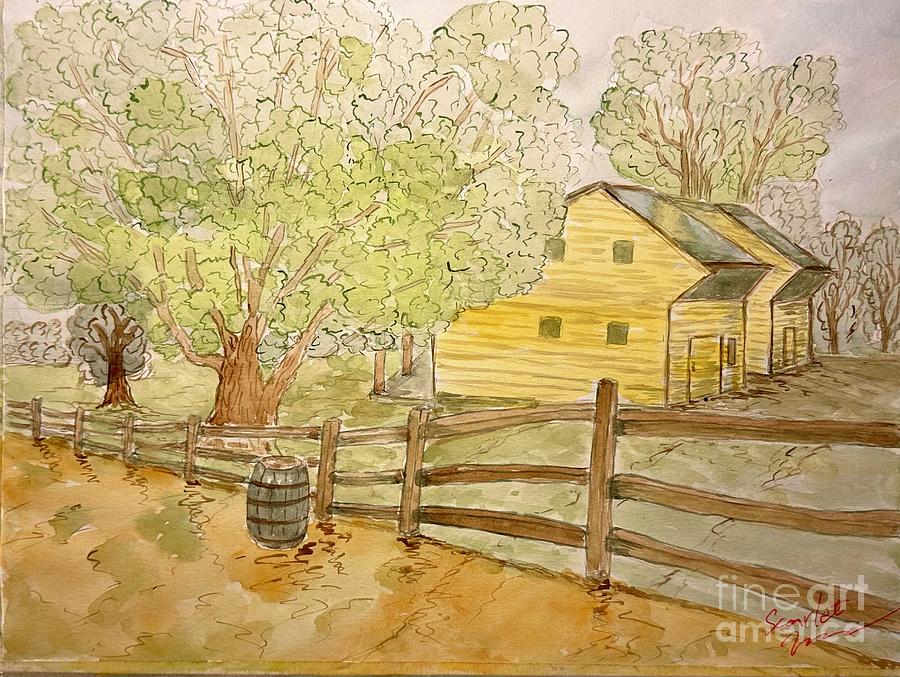 Winston Salem Historical Houses Painting by Gu Scarlet Fine Art America