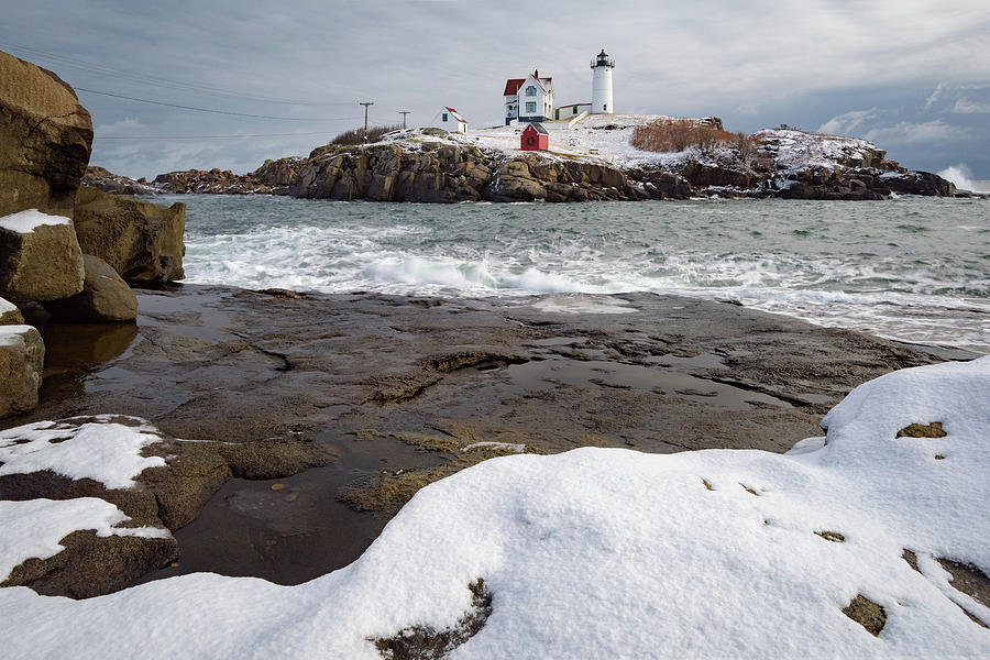 Winter Afternoon at Cape Neddick Lighthouse Photograph by Kristen Wilkinson