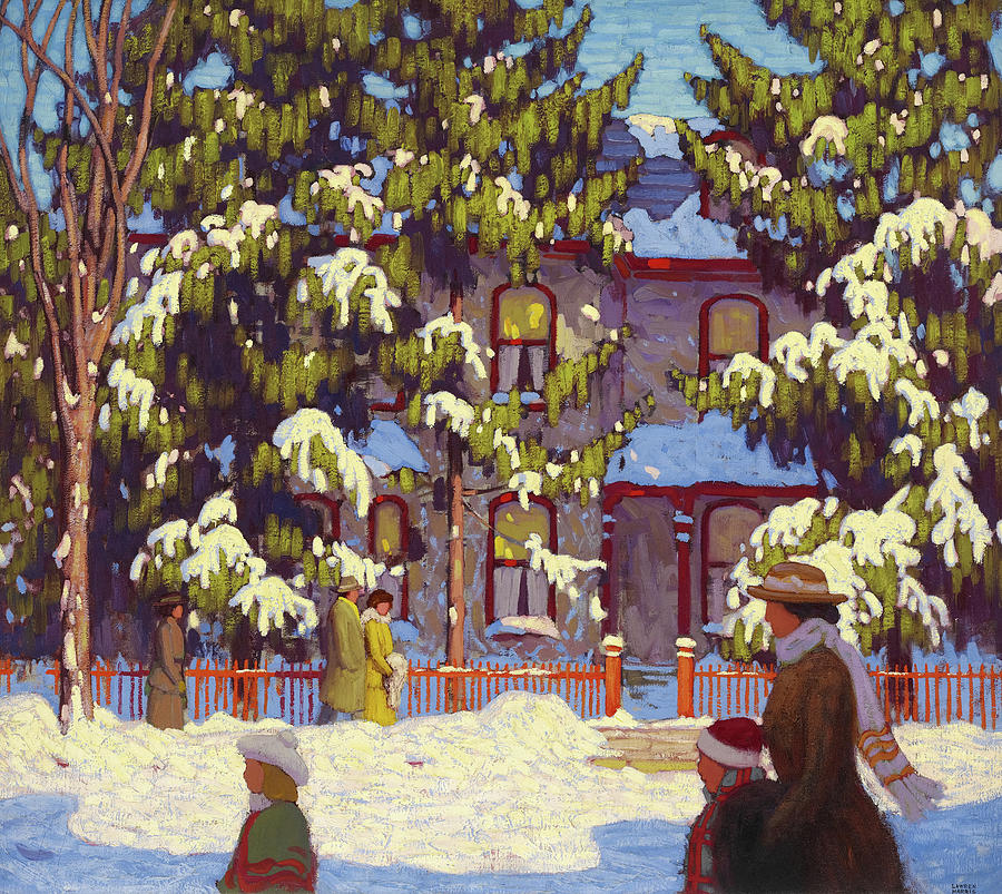 Winter Painting - Winter Afternoon, City Street, Toronto or Sunday Morning, 1918 by Lawren Harris