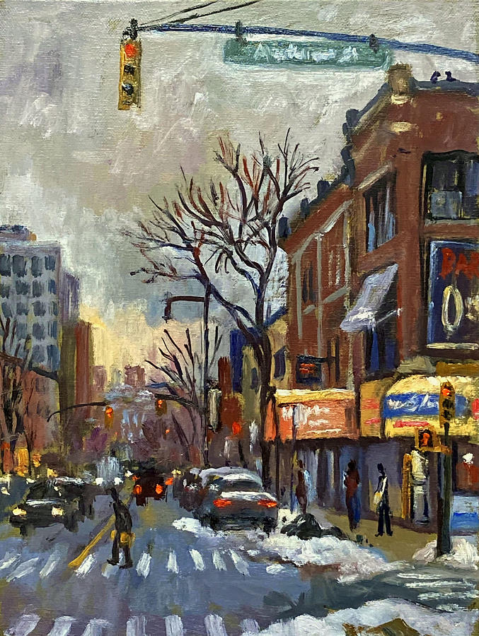 Winter Afternoon Light Flatbush Brooklyn Painting by Thor Wickstrom