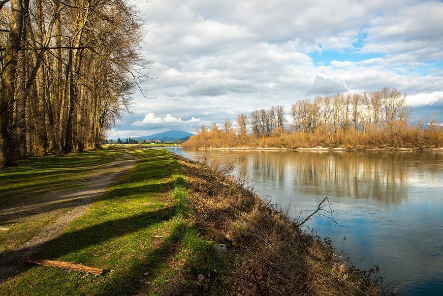 Winter Afternoon on Skagit River in Burlington Photograph by Tom Cochran