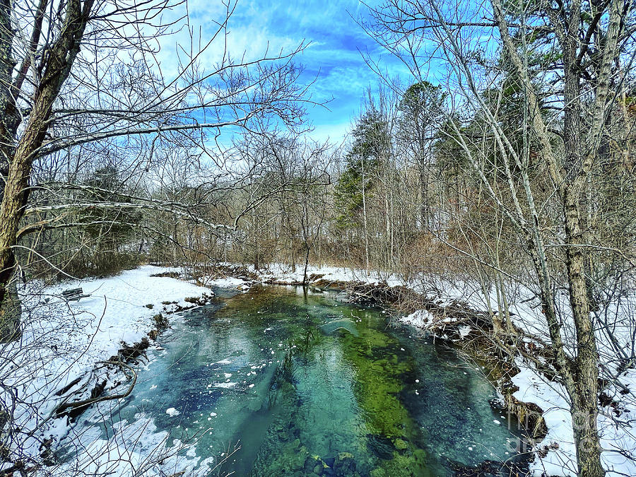 Winter Along the Creek Photograph by Kerri Farley