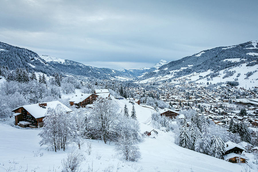 Winter alpine landscape in Megeve Photograph by Benoit Bruchez