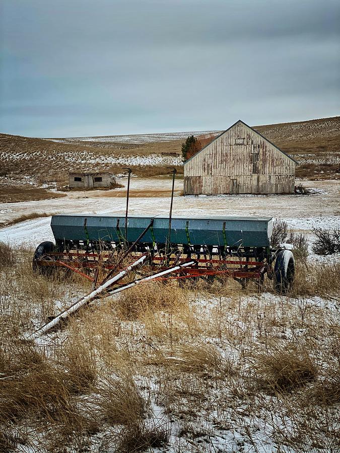 Winter Arrives on the Farm Photograph by Jerry Abbott