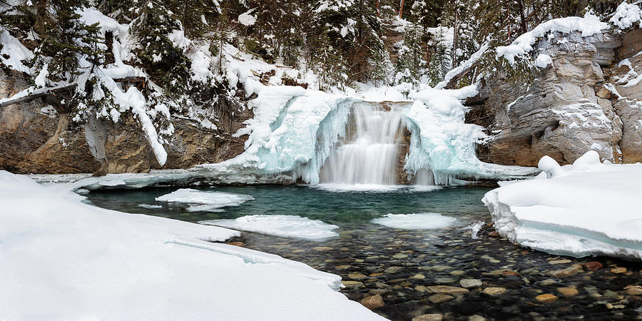 Winter at Johnston Canyon - Banff Photograph by Alex Mironyuk
